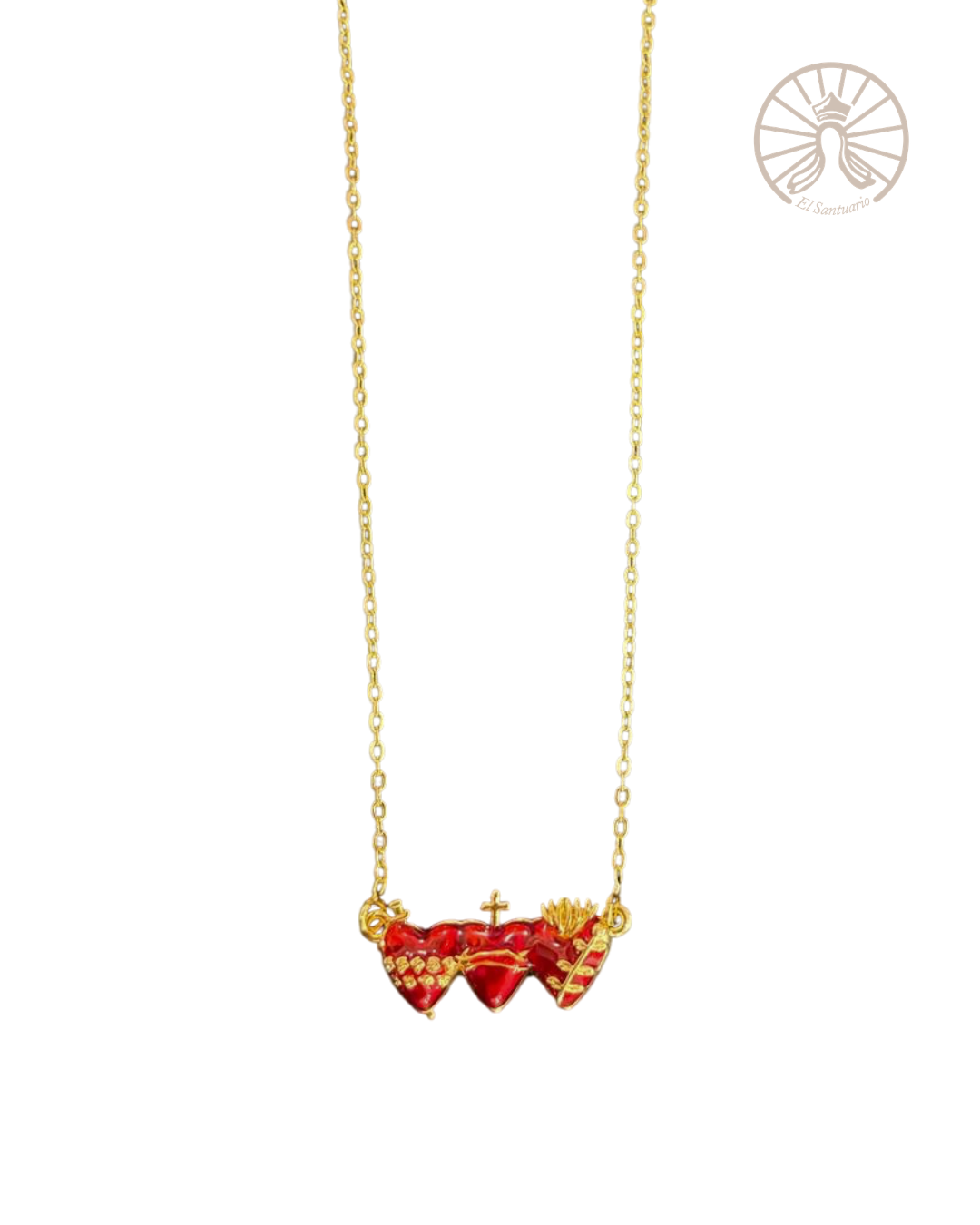 Collar Sagrados Corazones dorado