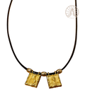 Collar escapulario Sagrado Corazón de Jesús y Virgen del Carmen