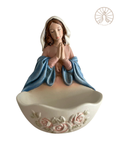 Porta rosario Virgen en oración