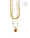 Collar Virgen Desatanudos con doble cadena