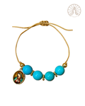 Pulsera Virgen de Guadalupe y San Juan Diego (azul)