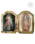 Díptico Señor de la Misericordia y Virgen de Guadalupe