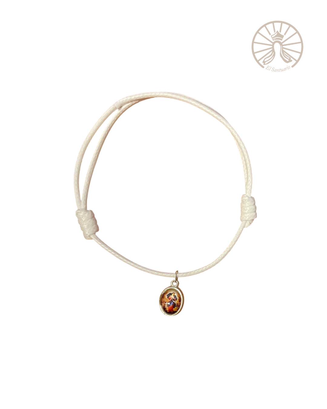 Pulsera Virgen Desatanudos [blanco]