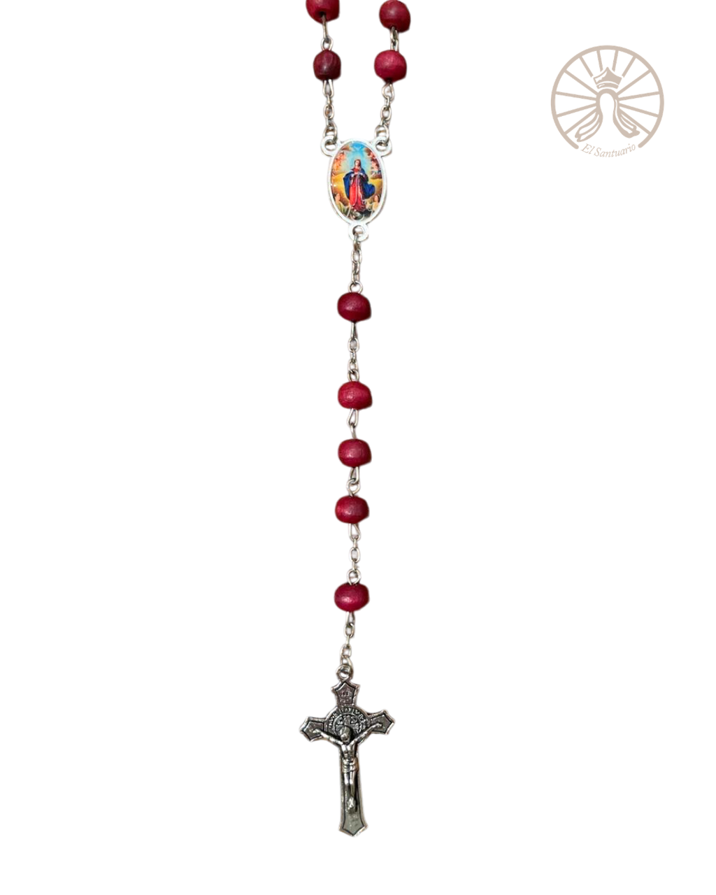 Rosario con porta rosario Virgen Desatanudos