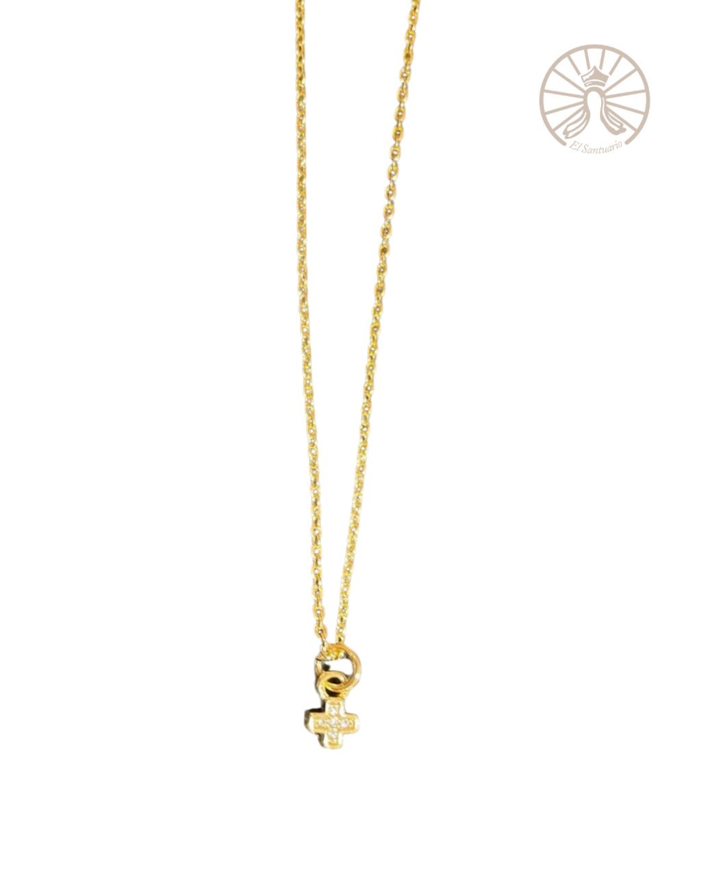 Collar Cruz mini con circonias